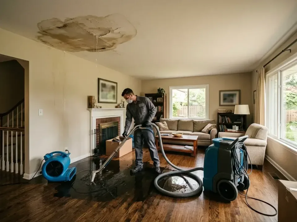 attic-pipe-burst-ceiling-drip-008 — frequently asked questions, Water Damage Restoration & Carpet Care in Abbotsford, WI